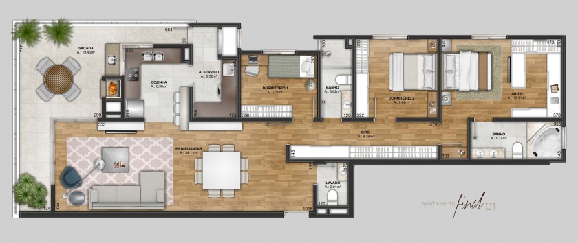 Apartamento à venda com 3 quartos, 119m² - Foto 16