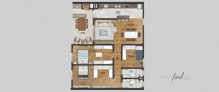 Apartamento à venda com 3 quartos, 119m² - Foto 7