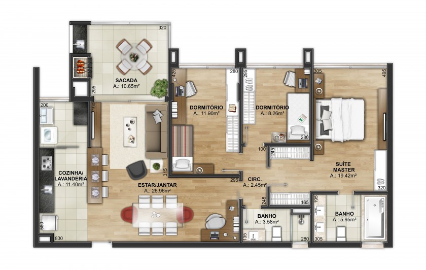 Apartamento à venda com 3 quartos, 113m² - Foto 4