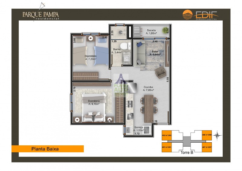 Apartamento, 2 quartos, 45 m² - Foto 21