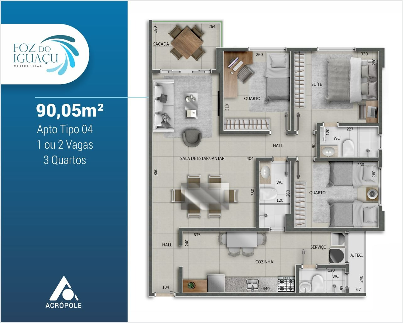 Apartamento à venda com 3 quartos, 90m² - Foto 4