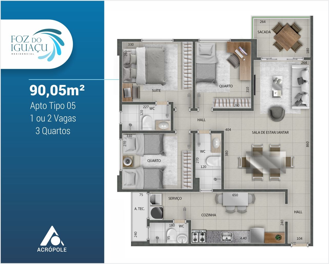 Apartamento à venda com 2 quartos, 90m² - Foto 4