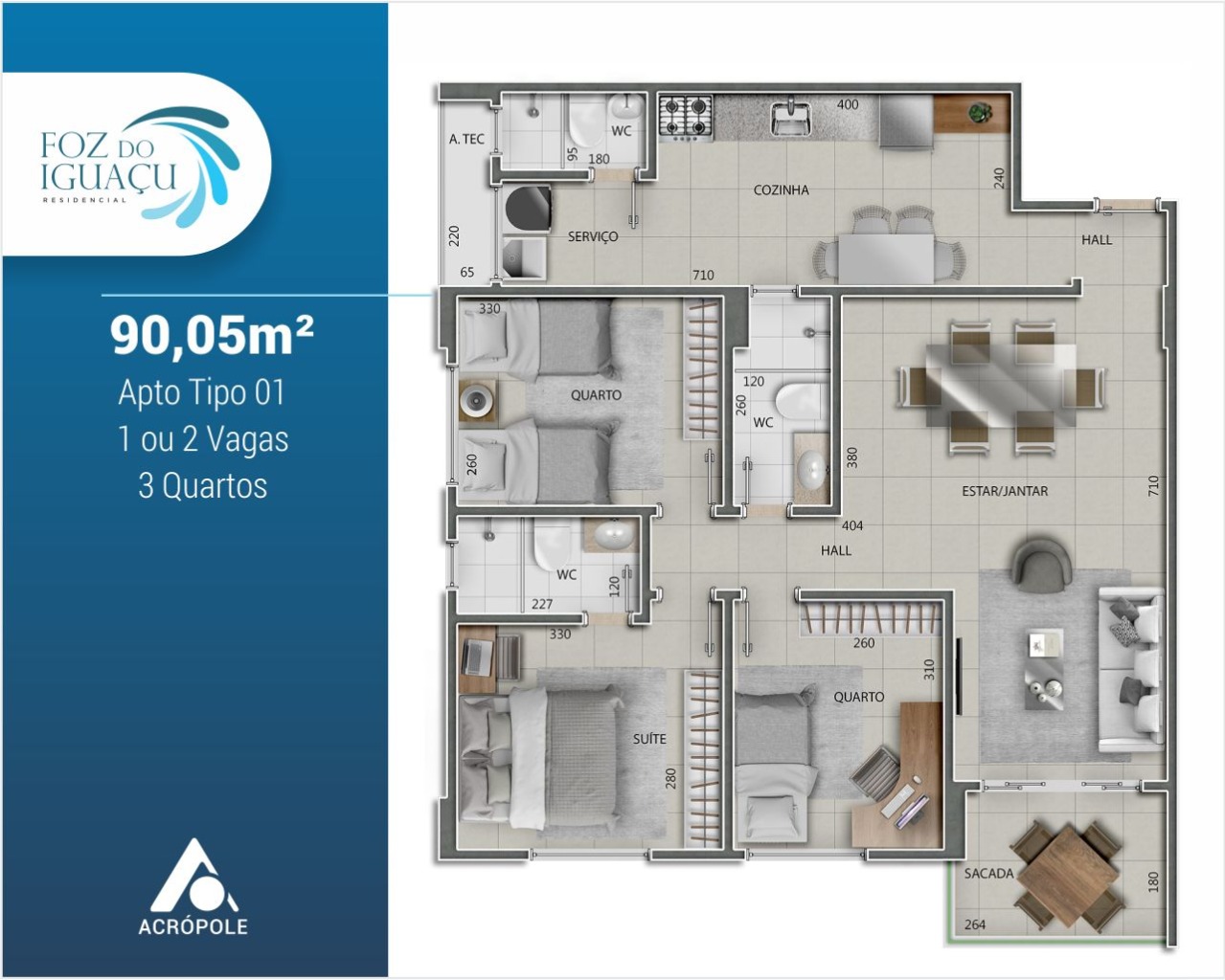 Apartamento à venda com 3 quartos, 90m² - Foto 14