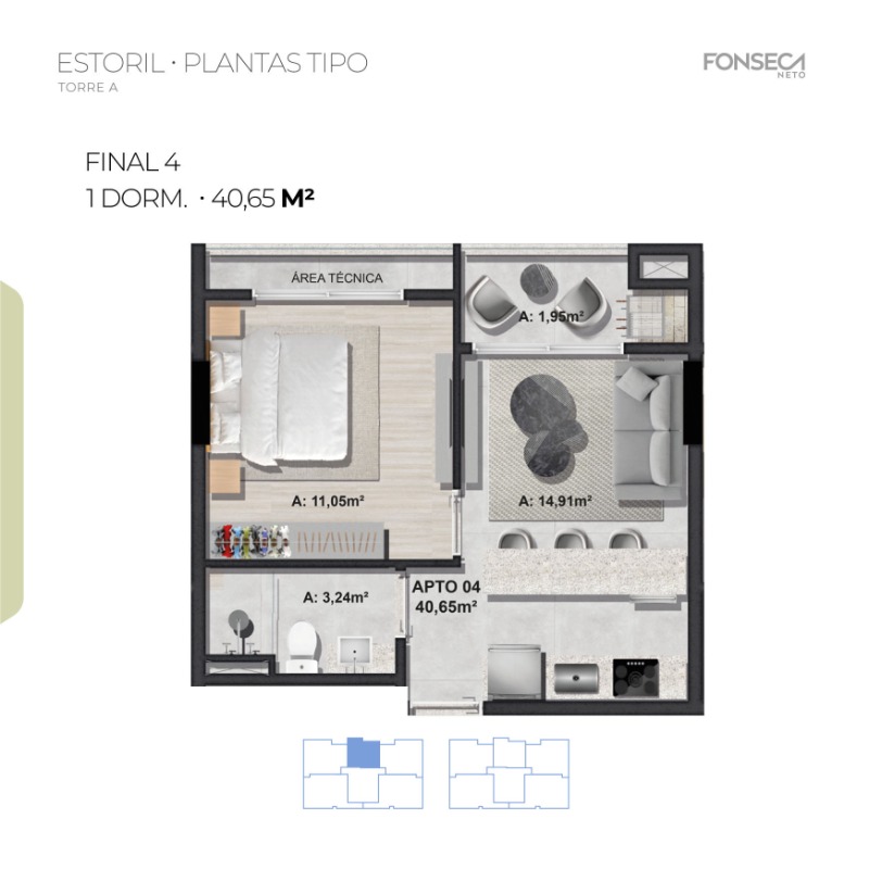 Apartamento à venda com 2 quartos, 68m² - Foto 21