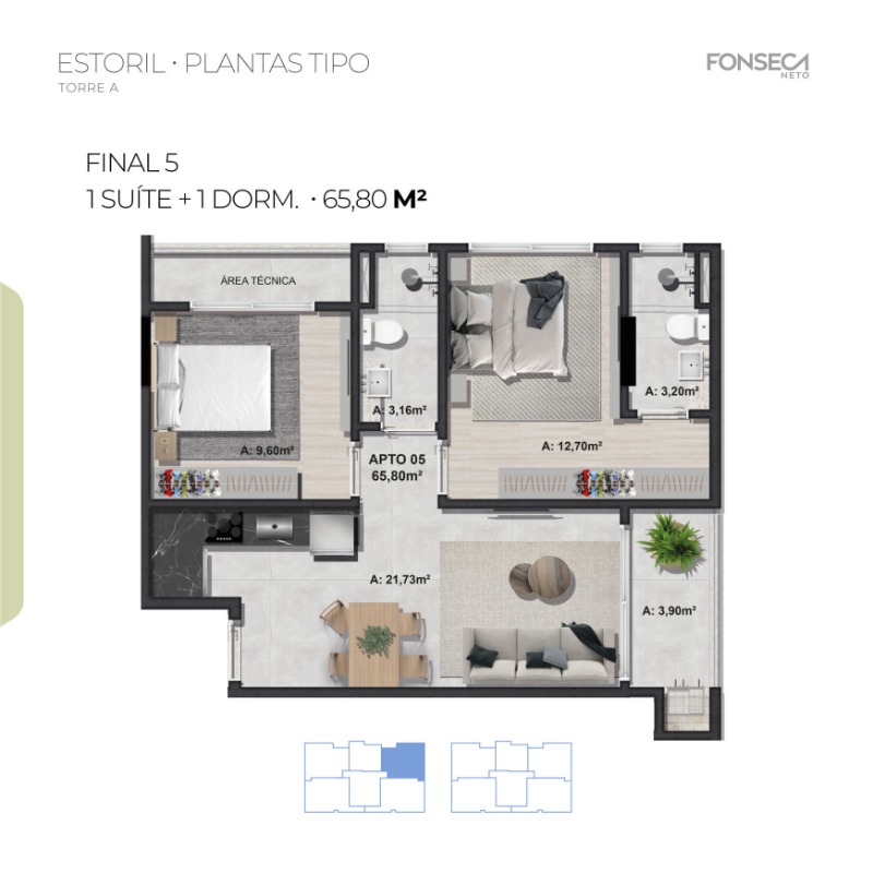 Apartamento à venda com 2 quartos, 68m² - Foto 22