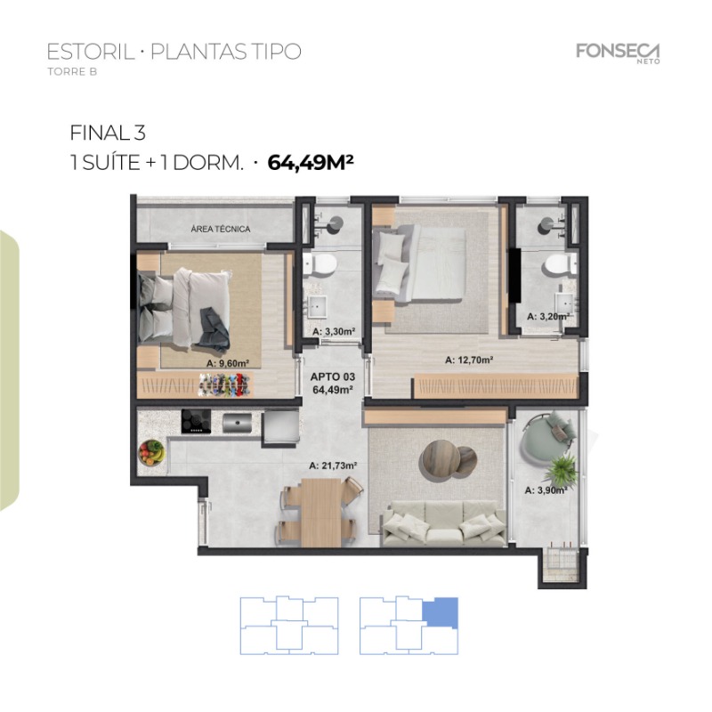 Apartamento à venda com 2 quartos, 68m² - Foto 25