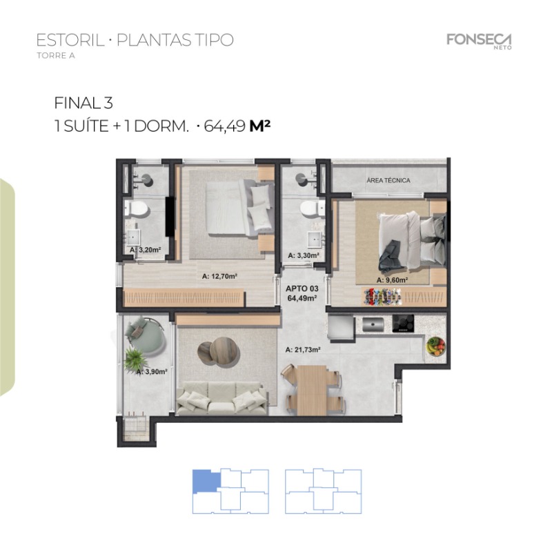 Apartamento à venda com 2 quartos, 68m² - Foto 20