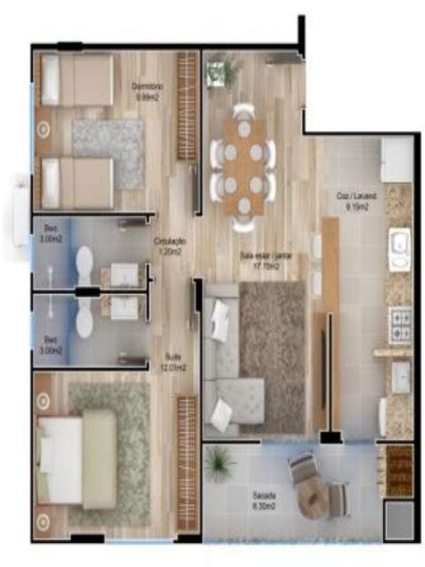 Apartamento à venda com 2 quartos, 70m² - Foto 21