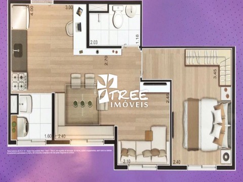 Apartamento à venda com 2 quartos, 35m² - Foto 4