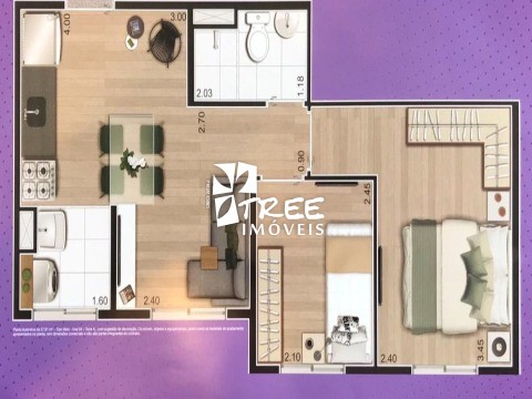 Apartamento à venda com 2 quartos, 35m² - Foto 3