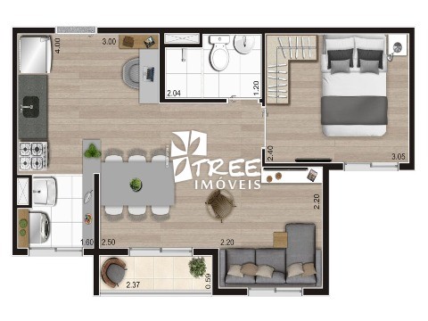 Apartamento à venda com 2 quartos, 37m² - Foto 4