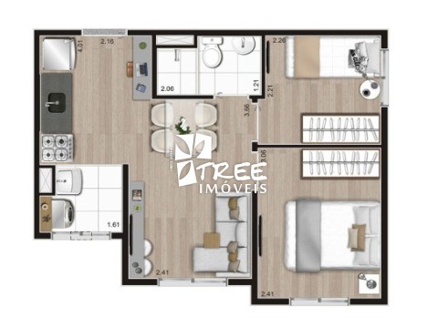 Apartamento à venda com 2 quartos, 35m² - Foto 5