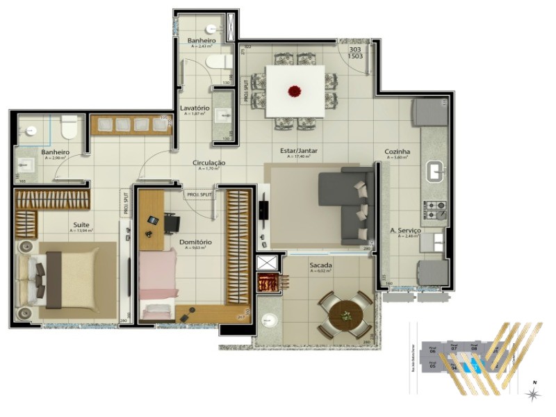 Apartamento à venda com 2 quartos, 73m² - Foto 10