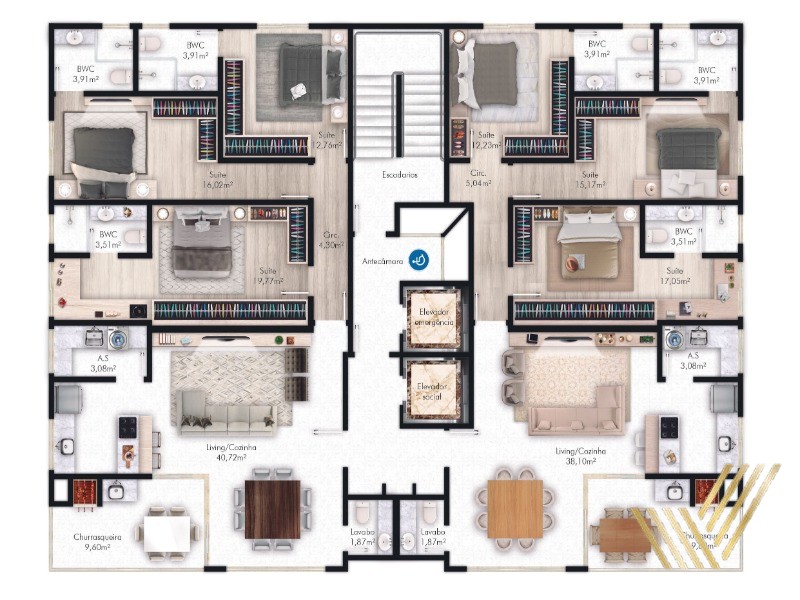 Apartamento, 3 quartos, 131 m² - Foto 17