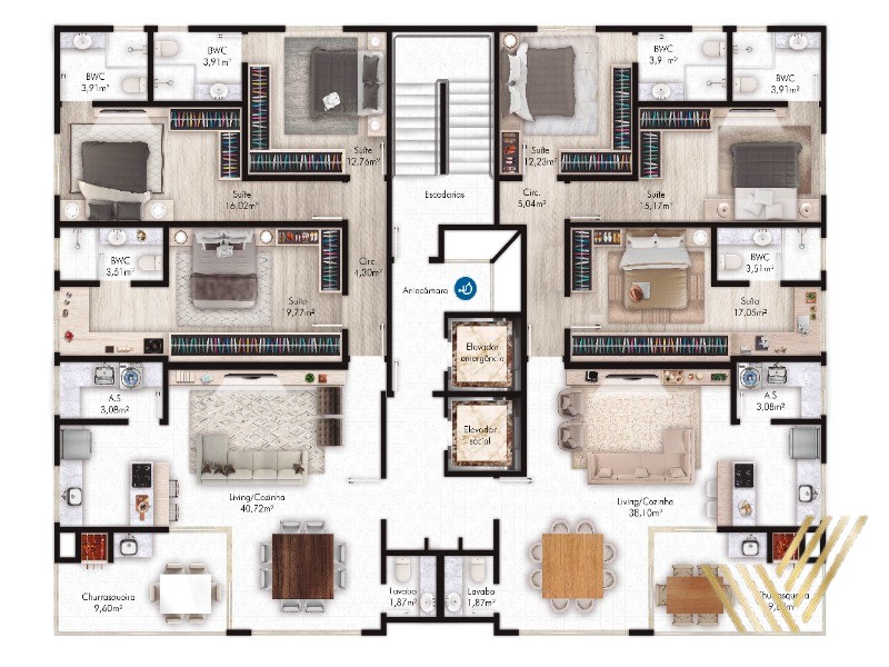 Apartamento, 3 quartos, 131 m² - Foto 18