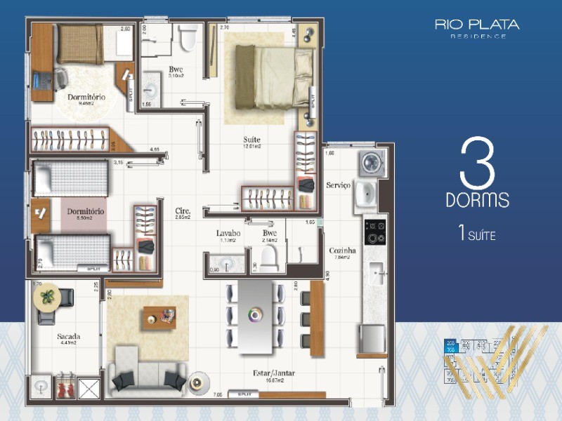 Apartamento à venda com 3 quartos, 85m² - Foto 11