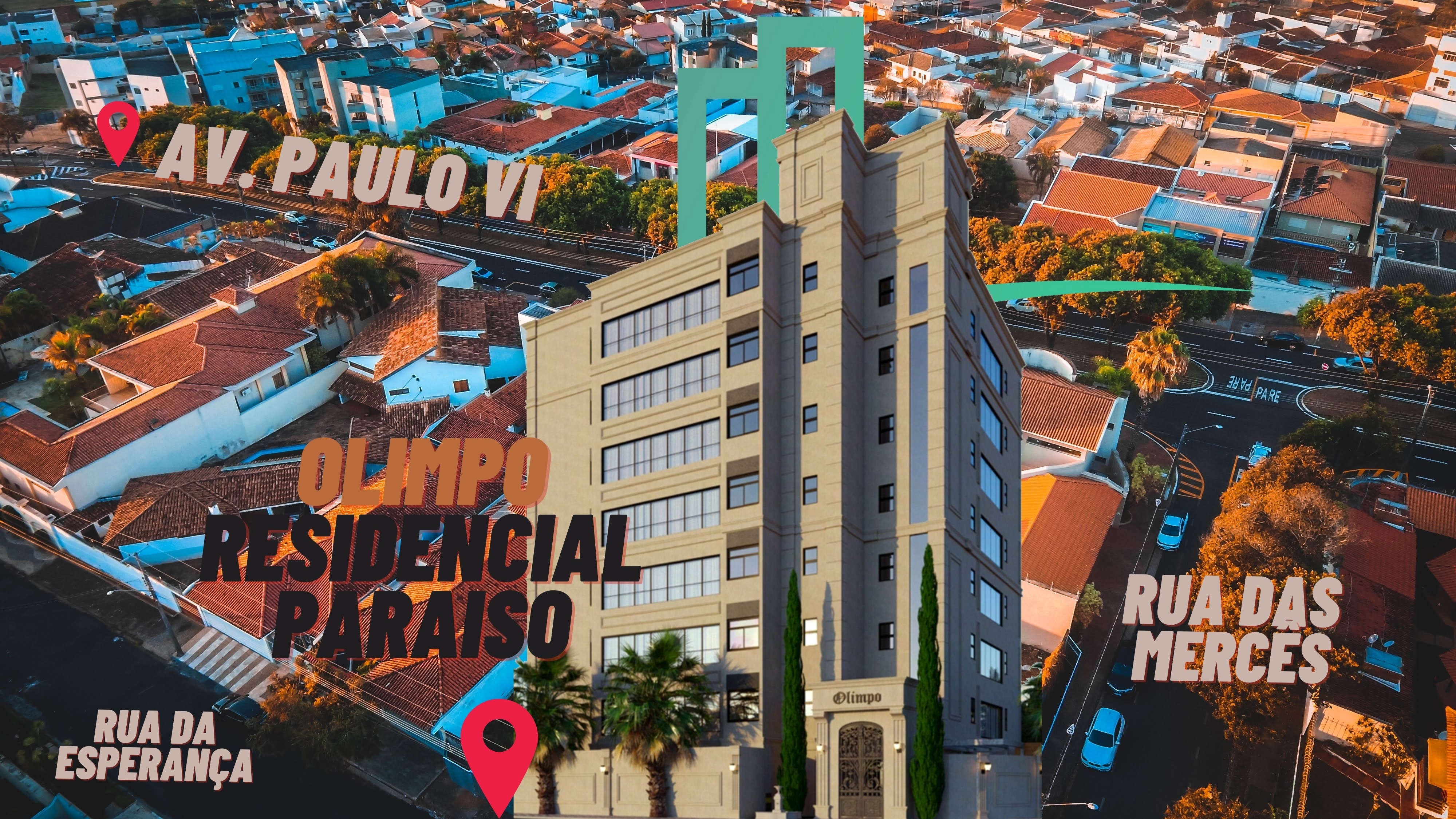 VENDA - EDIFICIO OLIMPO NO RESIDENCIAL PARAISO - FRANCA/SP - 1º andar - 86,92m² - Três dormitórios sendo uma suíte Val