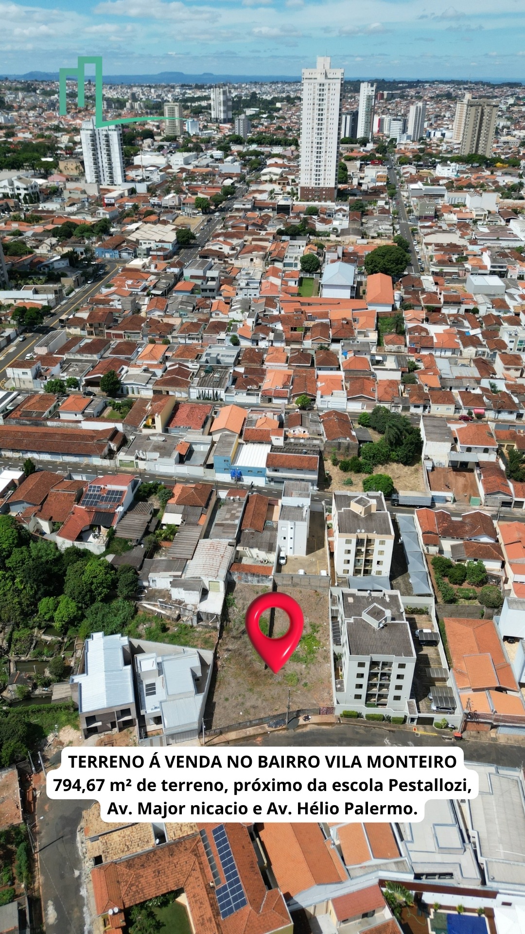 EXCELENTE TERRENO À VENDA NA VILA MONTEIRO EM FRANCA/SP  - 794,67 m² de terreno  - Localização central da cidade  Valor 