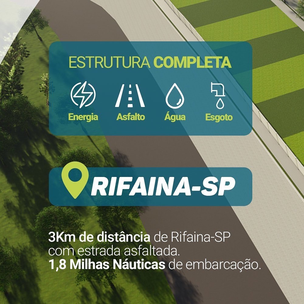 TERRENO COM ÓTIMA LOCALIZAÇÃO À VENDA NO CONDOMÍNIO BALNEÁRIO VILA BELA EM RIFAINA/SP - Ótima localização - Área: 400