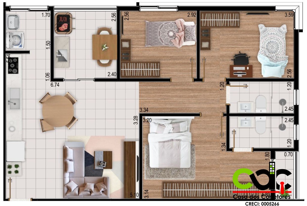 Apartamento à venda com 3 quartos, 85m² - Foto 4