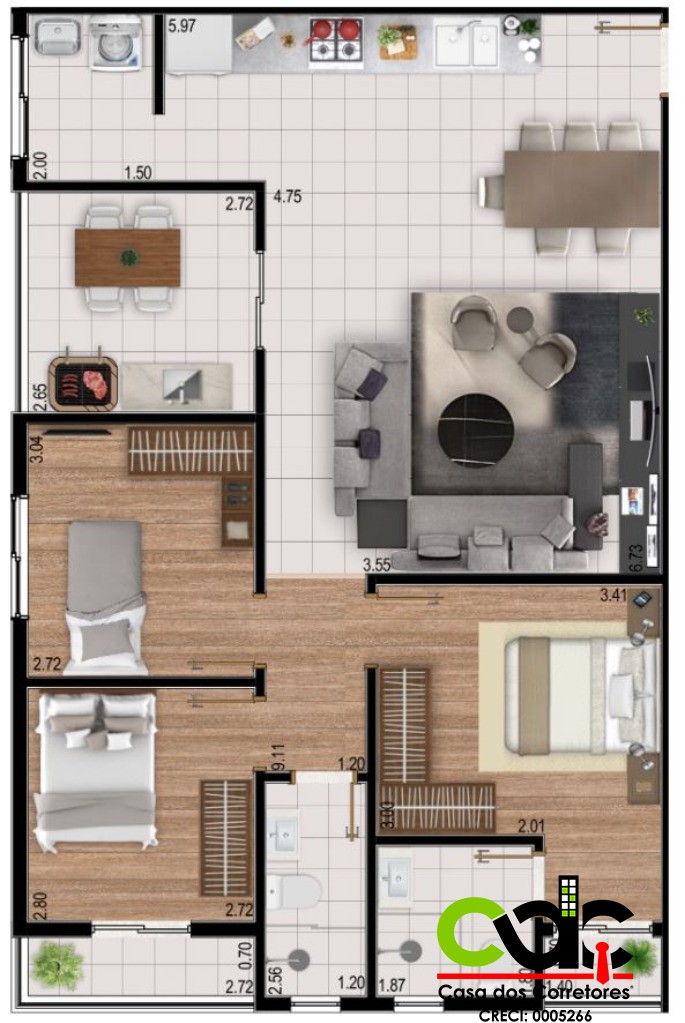 Apartamento à venda com 3 quartos, 85m² - Foto 5