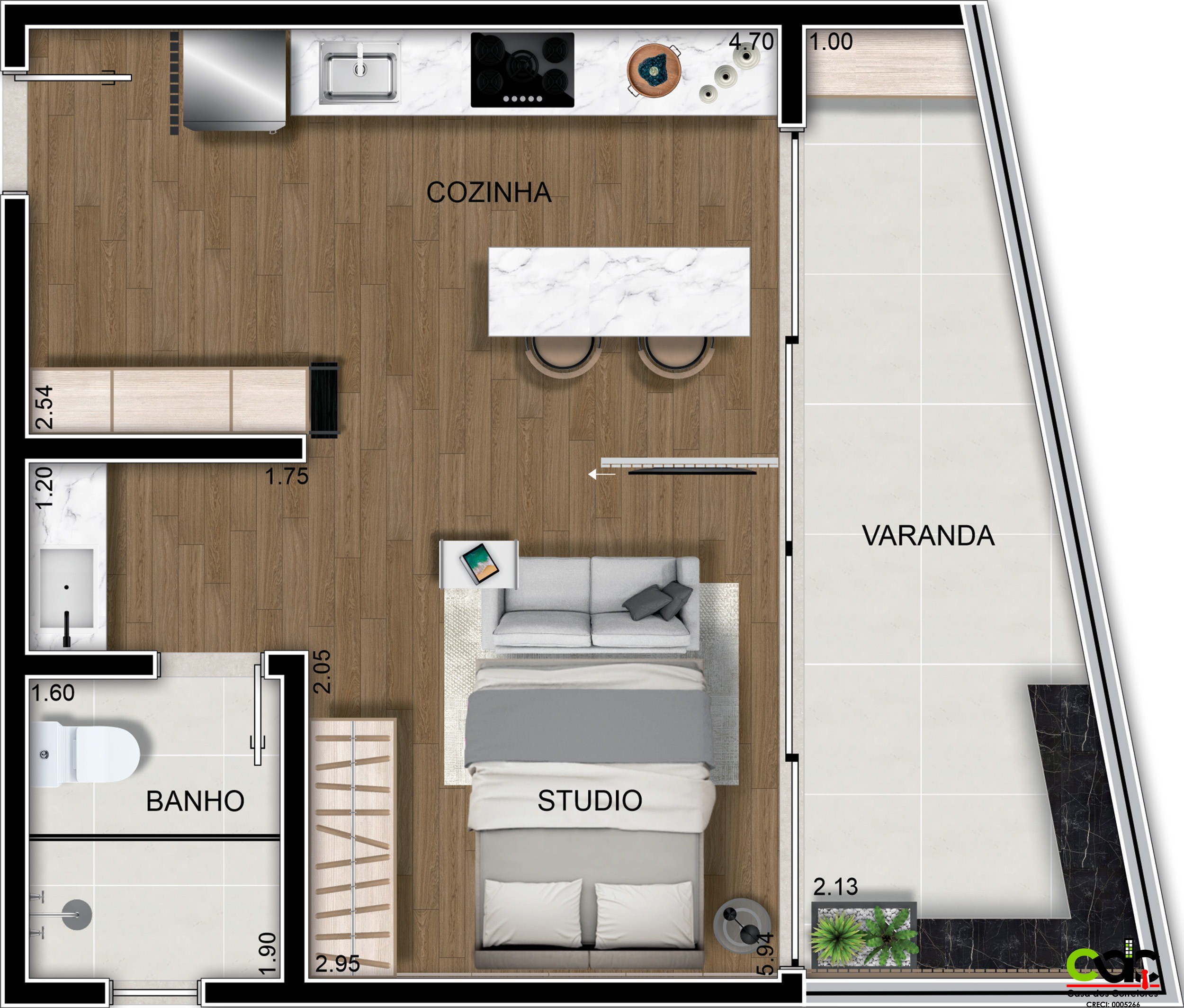 Apartamento à venda com 1 quarto, 28m² - Foto 16