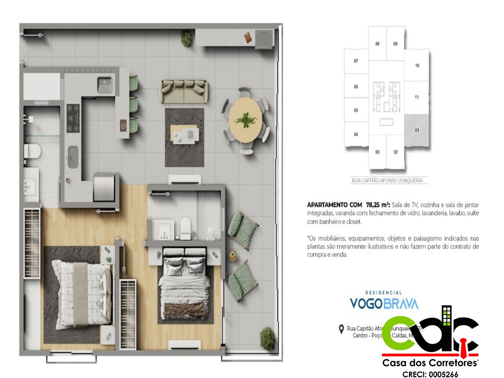 Apartamento à venda com 1 quarto, 60m² - Foto 29