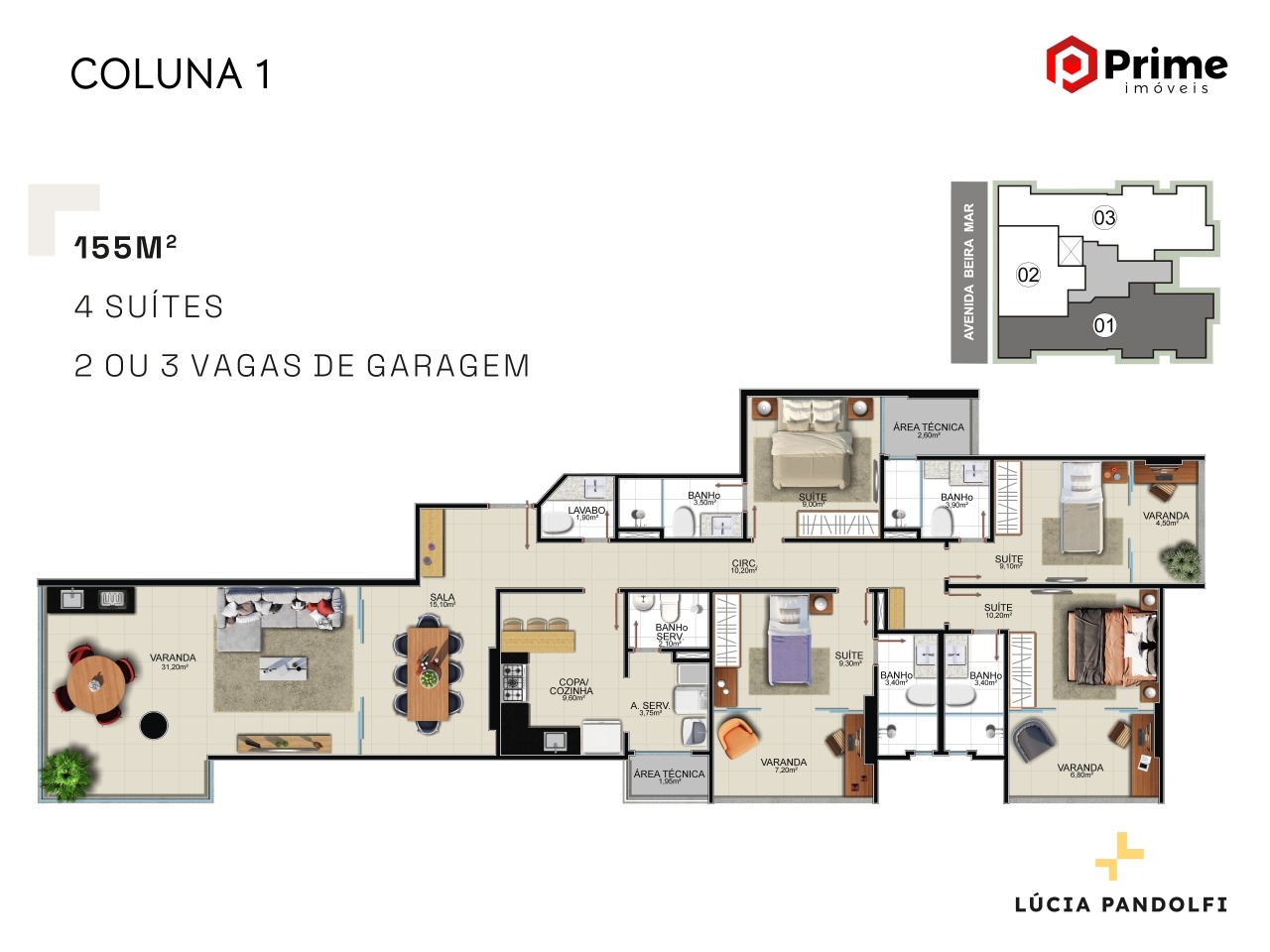 Apartamento à venda com 4 quartos, 155m² - Foto 28