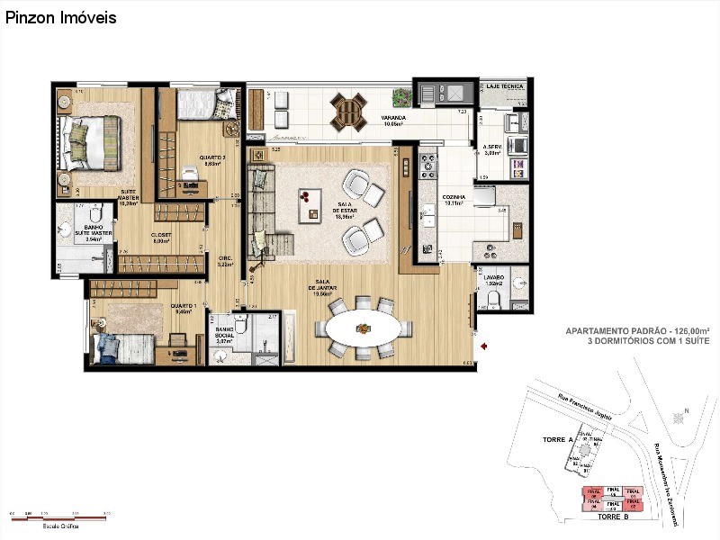 Apartamento à venda com 3 quartos, 126m² - Foto 13