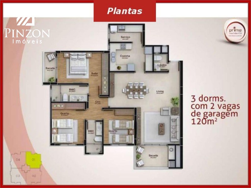 Apartamento, 3 quartos, 120 m² - Foto 8