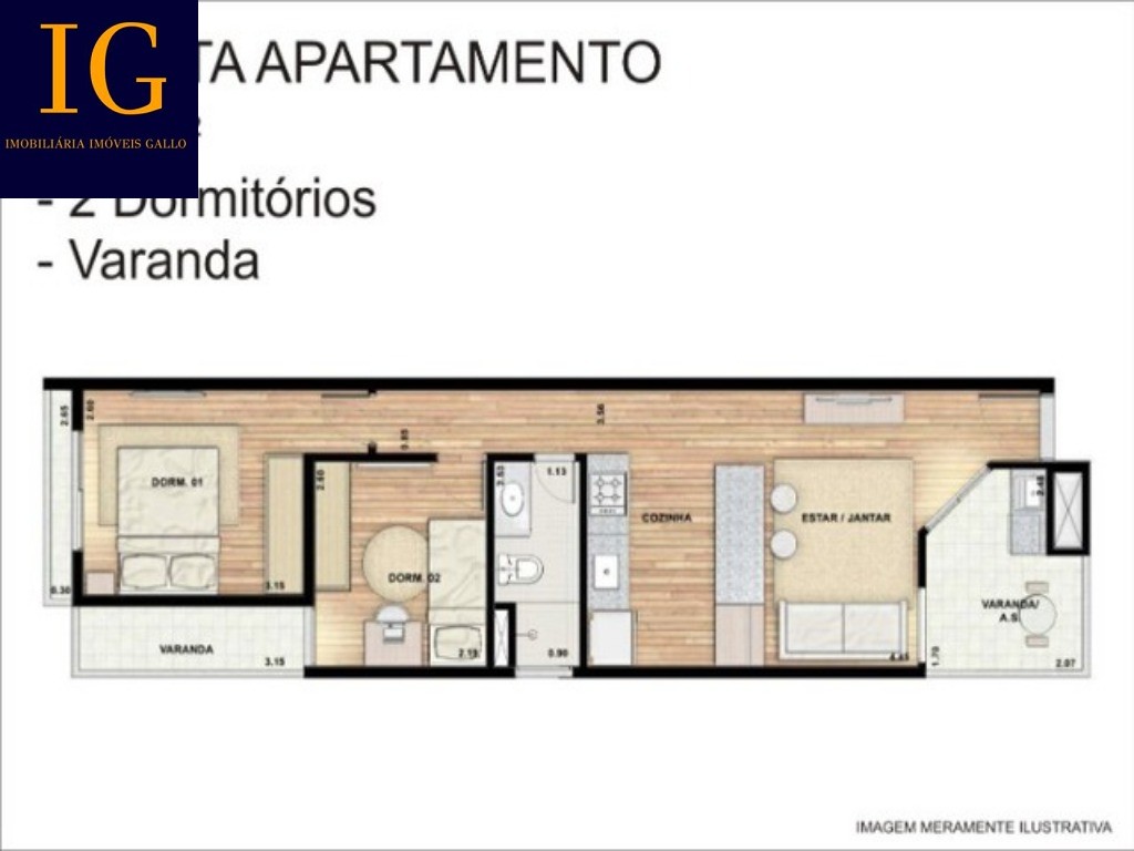 Apartamento à venda com 2 quartos, 53m² - Foto 9