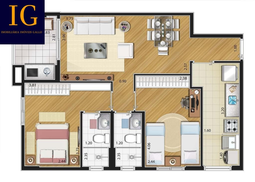 Apartamento à venda com 2 quartos, 67m² - Foto 27