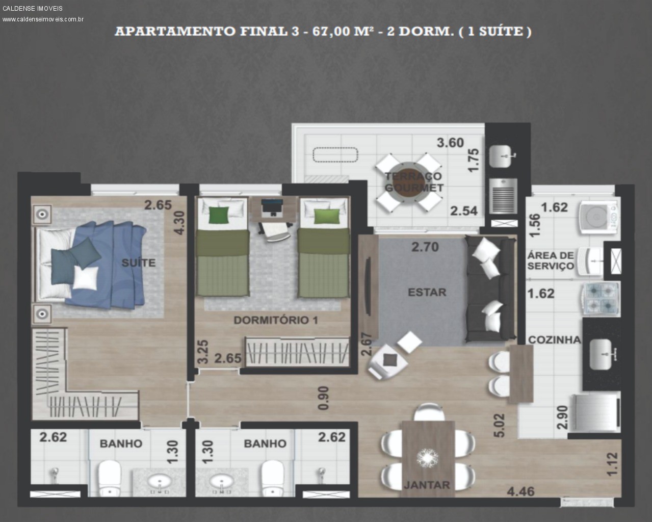 Apartamento à venda com 3 quartos, 67m² - Foto 3