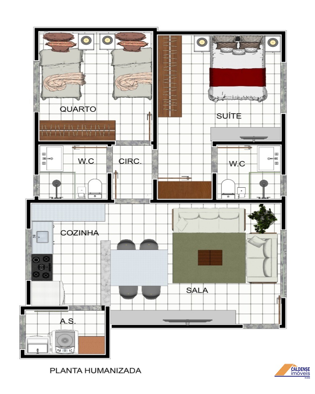 Apartamento à venda com 2 quartos, 64m² - Foto 3