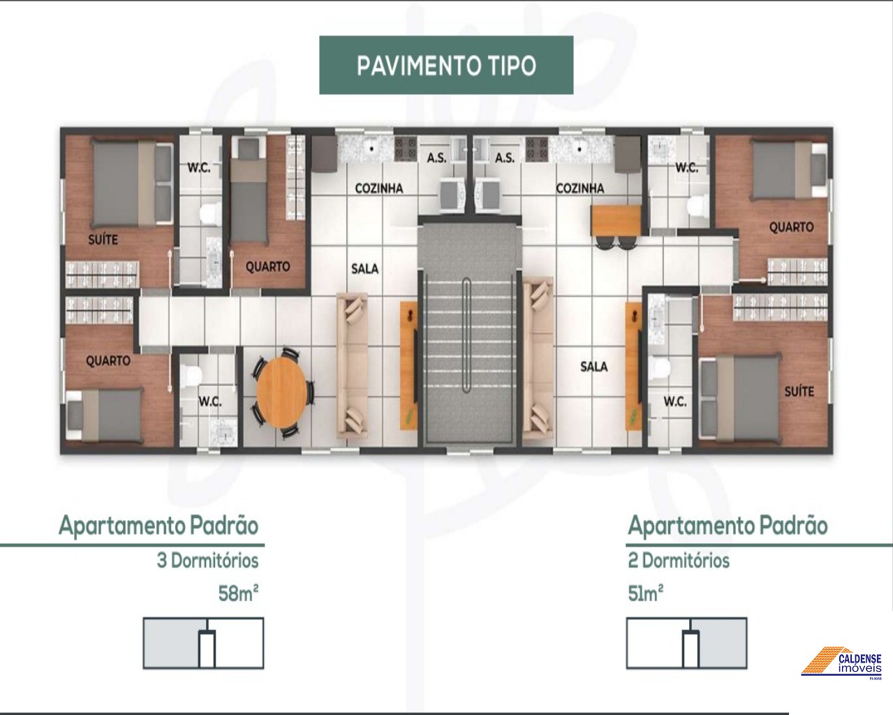 Apartamento à venda com 2 quartos, 58m² - Foto 3