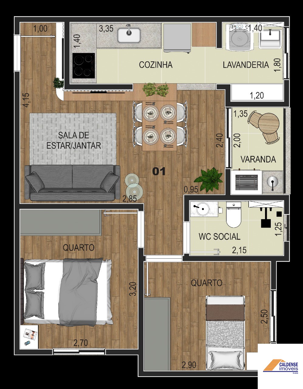 Apartamento à venda com 2 quartos, 50m² - Foto 4