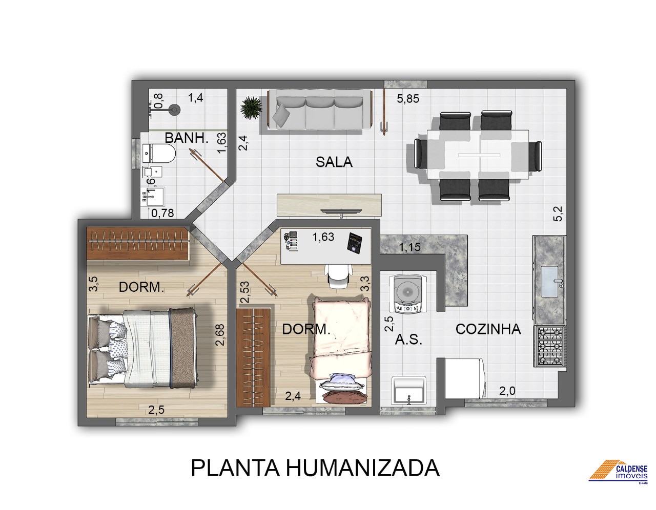 Apartamento à venda com 2 quartos, 51m² - Foto 4