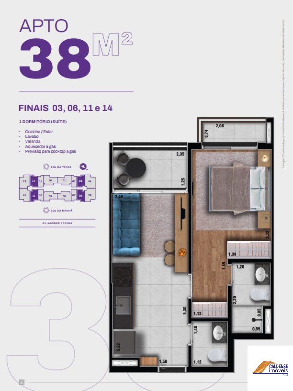 Apartamento à venda com 1 quarto, 38m² - Foto 6