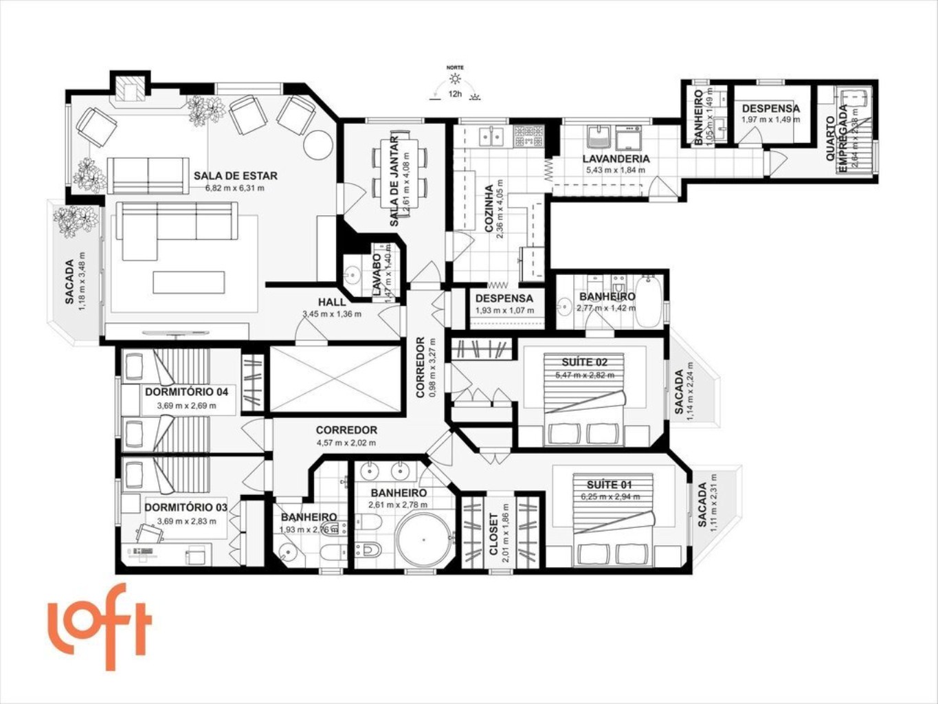 Apartamento, 4 quartos, 196 m² - Foto 81
