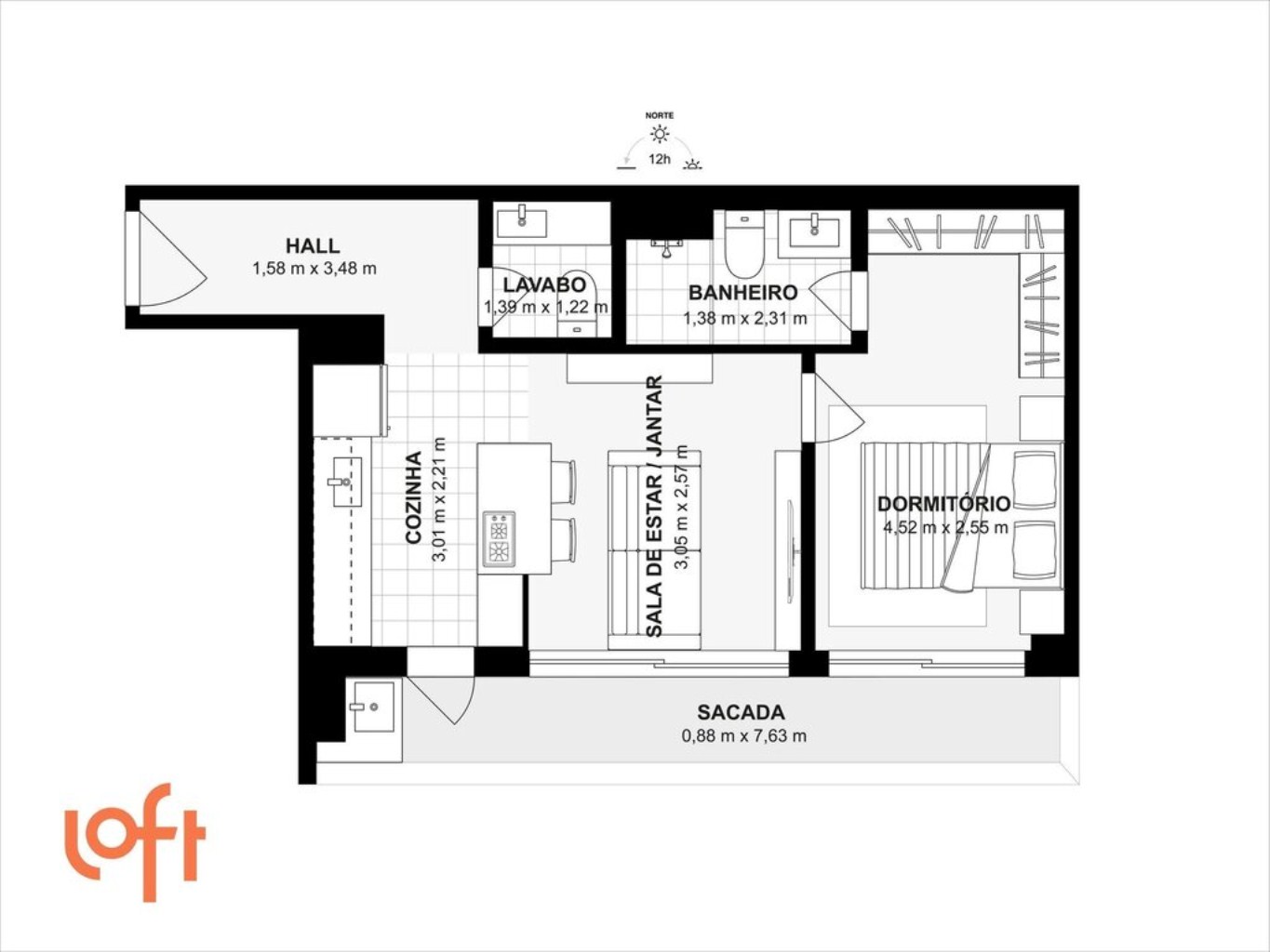Apartamento, 1 quarto, 52 m² - Foto 50