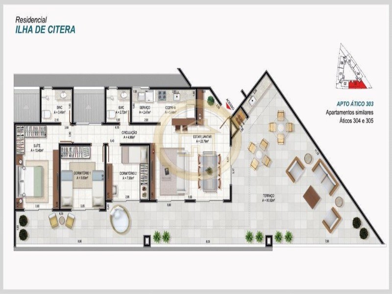 Cobertura à venda com 3 quartos, 163m² - Foto 2