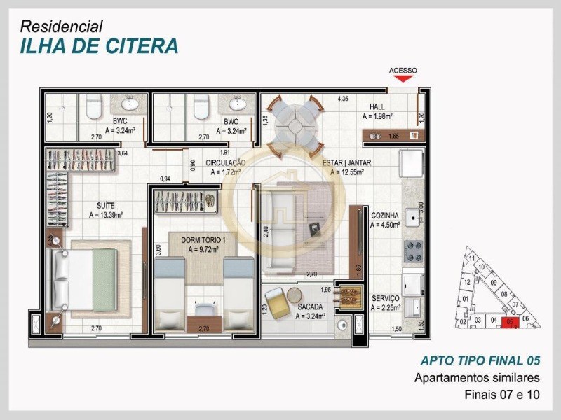 Apartamento à venda com 2 quartos, 64m² - Foto 14