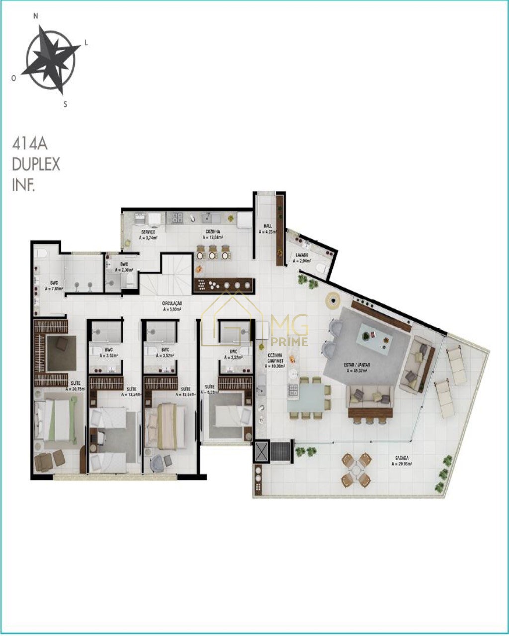 Apartamento à venda com 6 quartos, 333m² - Foto 19