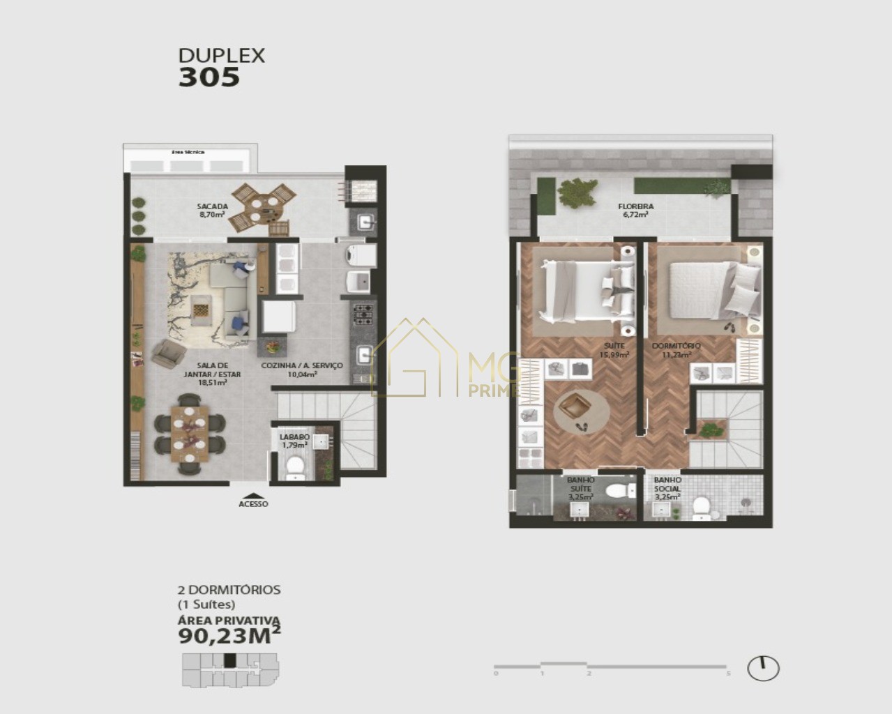 Apartamento à venda com 2 quartos, 90m² - Foto 2