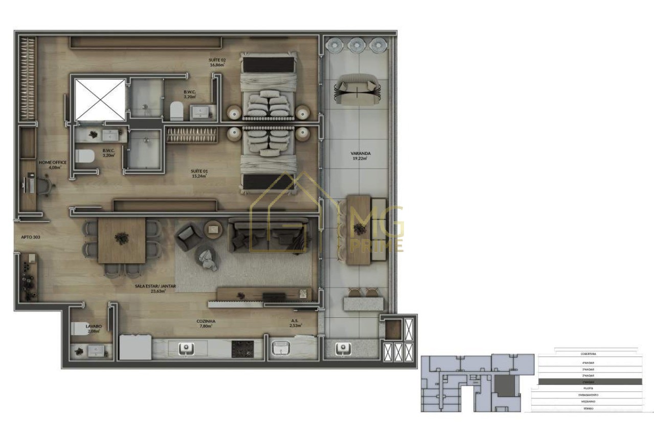 Apartamento, 2 quartos, 114 m² - Foto 18