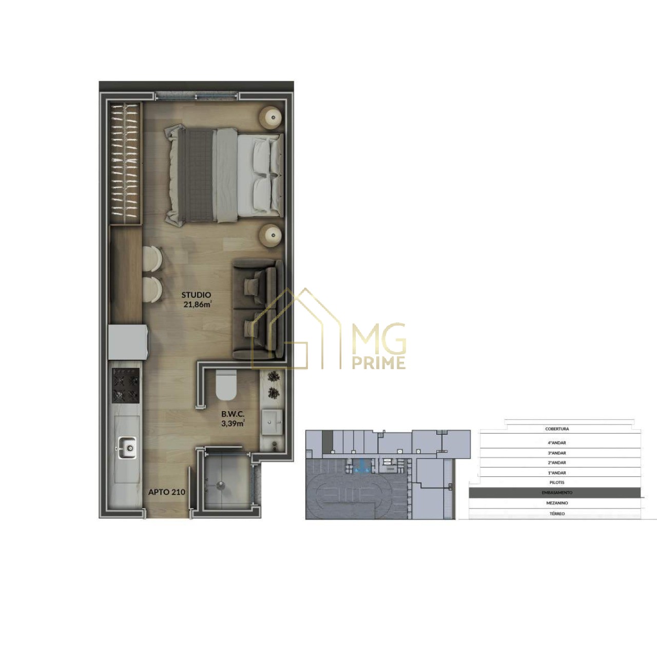 Apartamento, 1 quarto, 28 m² - Foto 20