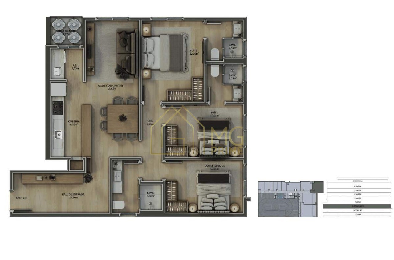 Apartamento, 3 quartos, 99 m² - Foto 18
