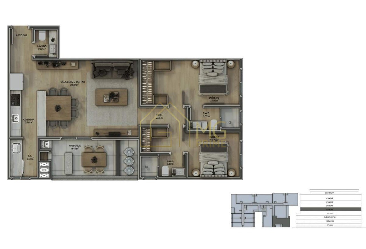 Apartamento, 2 quartos, 102 m² - Foto 18
