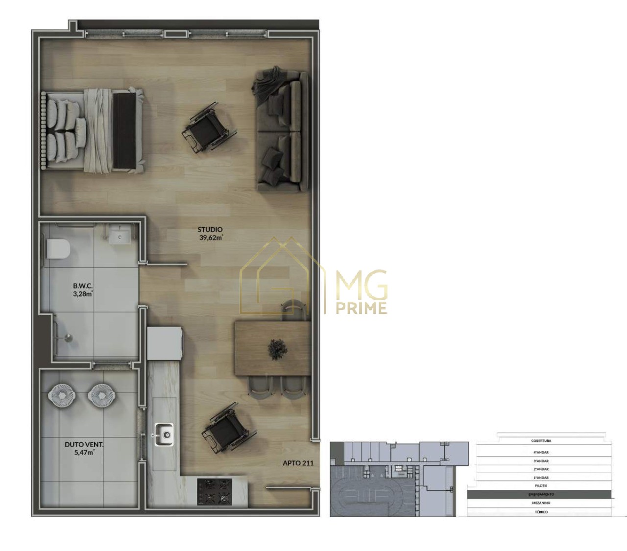 Apartamento, 1 quarto, 50 m² - Foto 18