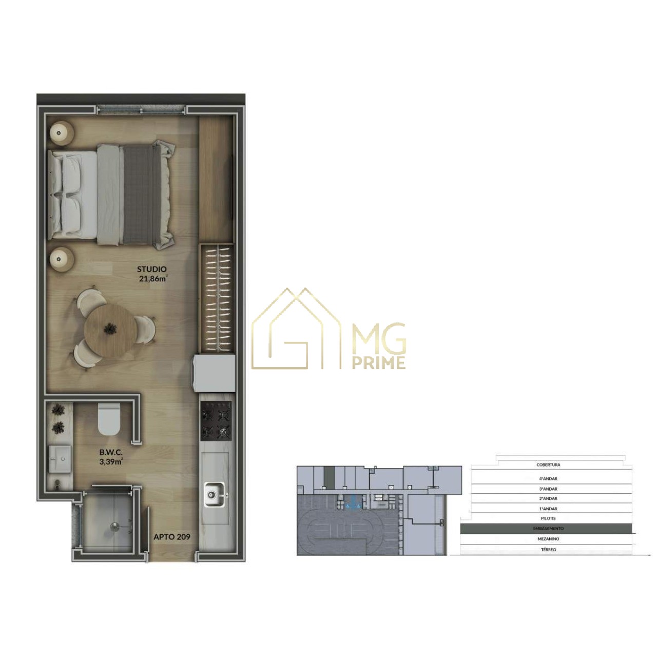 Apartamento, 1 quarto, 28 m² - Foto 19